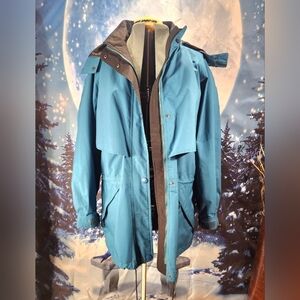 EDDIE BAUER WOMENS Vintage 90s Gore Tex Hooded Windbreaker Jacket Size L